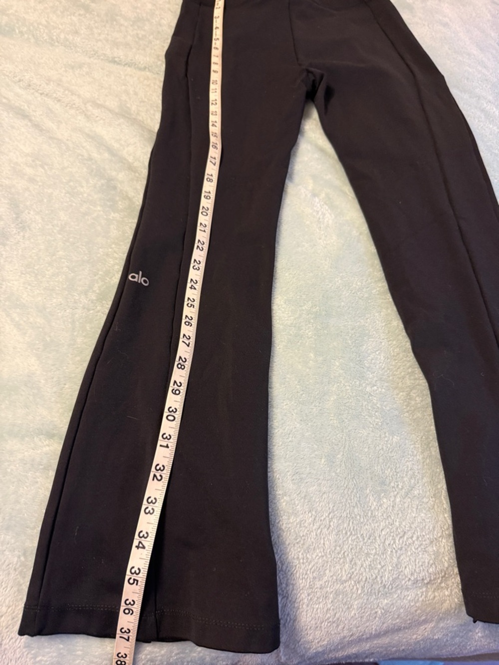 ALO Yoga Black Boot-Cut Flare Pull-On Pants - Picture 9 of 10